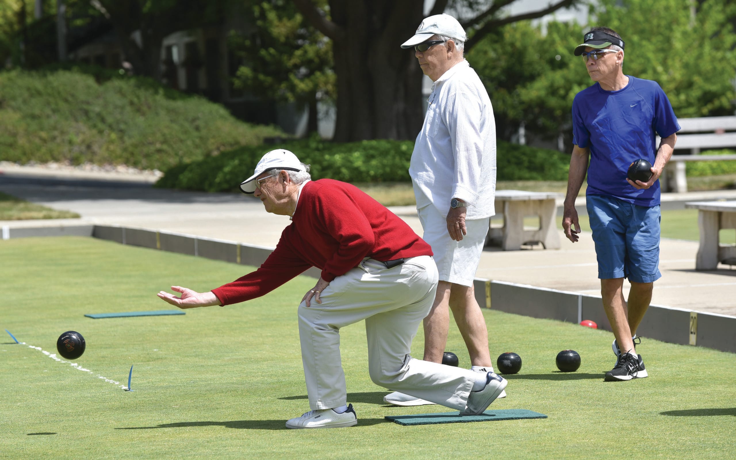 Lawn Bowling at Northern California's active senior living community.