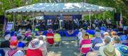Photo by Bruce Lescher Residents enjoy entertainment by the Waln
